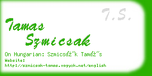 tamas szmicsak business card